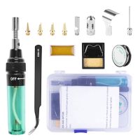 ۩☼ﺴ Portable Soldering Iron Kit 1300 Celsius Welding Pen Burners Blow Torch Gas Soldering Iron Wireless Tip