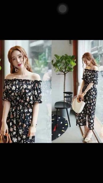 JUMP SUIT OFF SHOULDER KOREAN TRENDWEAR | Lazada PH