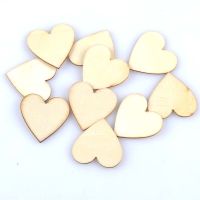 50pcs 30mm Heart Pattern Natural wooden Scrapbooking Carft  Handmade Accessories Home Decorations MT1655 Clips Pins Tacks