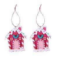 【ร้อน】2ชิ้นขนมปังขิง HouseHoliday HouseOrnaments HangingTree