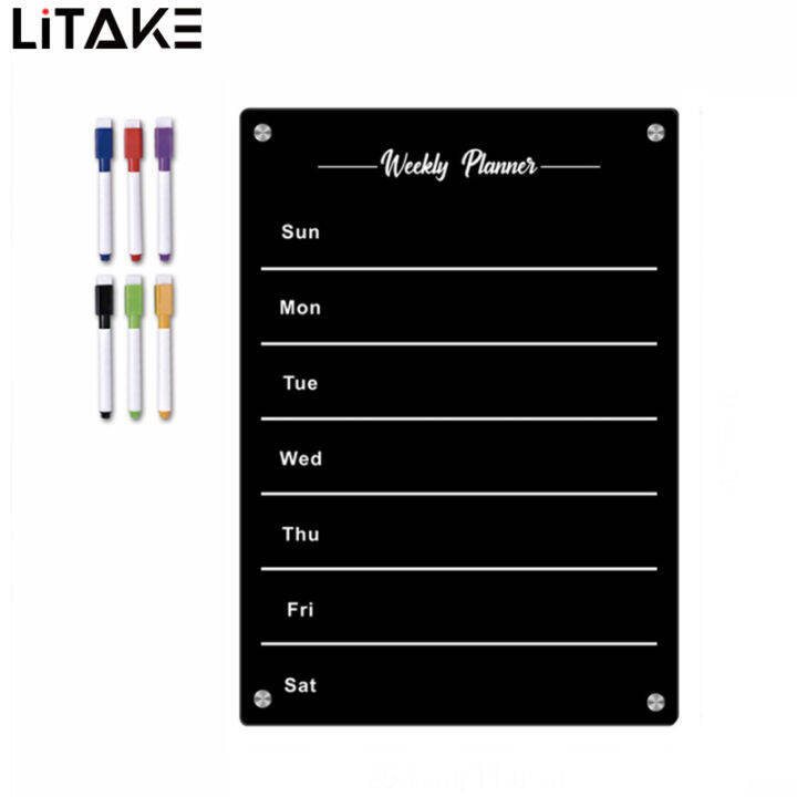 Dry Erase Board Weekly Calendar For Fridge 11.69x16