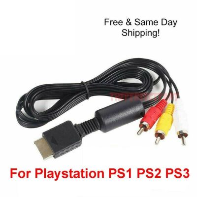 【YF】 High Quality New Arrival Audio Video AV Cable Cord Wire To 3 RCA TV Lead For Sony Playstation PS1 PS2 PS3 Console