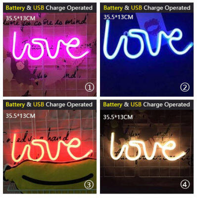 LED Neon Night Light Sign Wall Art Sign Night Lamp Xmas Birthday Gift Wedding Party Wall Hanging Neon Lamp Home Decor