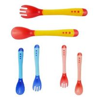 【cw】 Baby food feeding spoon temperature sensing baby tableware feeder