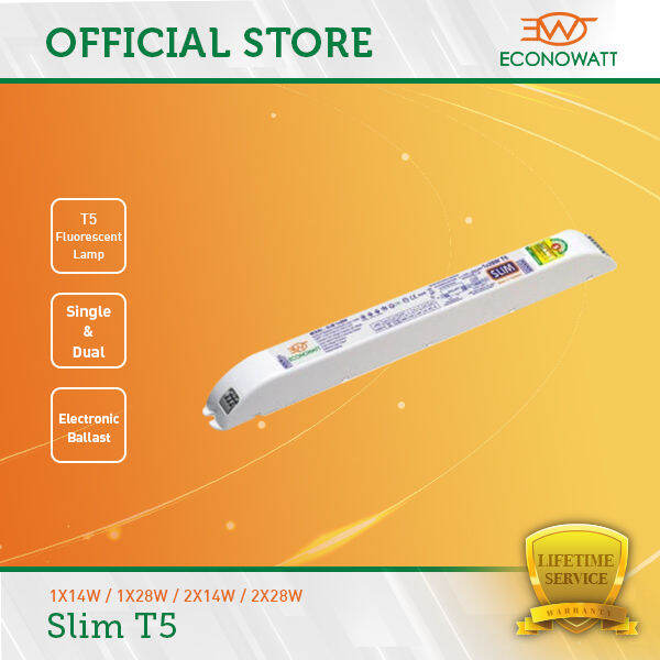ECONOWATT 14W Slim T5 Electronic Ballast for T5 Fluorescent Lamp