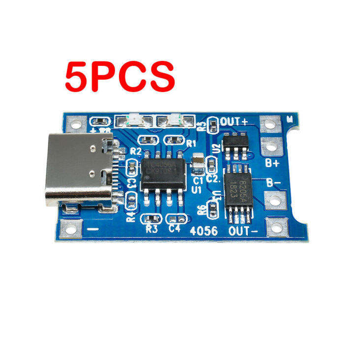 pcbfun-1-5-10ชิ้น5v-type-c-ไมโคร-usb-18650-tc4056a-โมดูลที่ชาร์จแบตเตอรี่ลิเธียมพร้อม-tp4056ป้องกันฟังก์ชั่นคู่