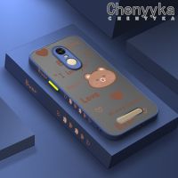 เคส Chenyyka สำหรับ Xiaomi Redmi โน๊ต3 Note 3 Pro Note 2เคสลายหมีรักมีน้ำค้างแข็งโปร่งใสหมีแข็งขอบสี่เหลี่ยมด้านข้างปลอกซิลิโคนกล้องกันกระแทกเคสนิ่ม