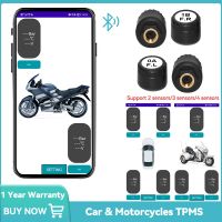 【LZ】✁﹊  Motorcycle Tire Pressure Monitoring System TPMS Bluetooth-compatível Sensor externo Android IOS carro