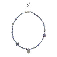 JIIRA - Black Pearl Necklace - Natural Pearl and Hand craft Hill tribe Silver จิระ สร้อยคอ ไข่มุกสีดำ - เงินแท้ ชาวเขา และไข่มุกน้ำจืดแท้ ทรงธรรมชาติ