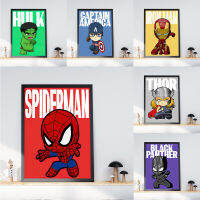 MARVEL Wall Art โปสเตอร์ superhero KID Room การ์ตูนภาพวาดผ้าใบภาพพิมพ์งานศิลปะ