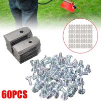 60pcs Lawnmower Blade Titanium Coated Lawn Mower Grass Replacement Trimmer Cutter for Robot Mower Blade Garden Tools