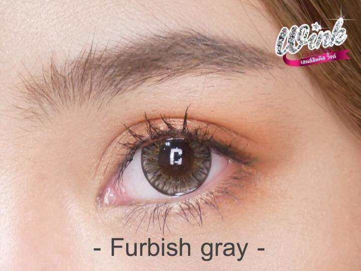 สุดปัง-มีค่าสายตา-wink-furbish-gray-brown-บิ๊กอาย-สุดปัง-คอนแทคเลนส์-รายเดือน-มีอย-แถมตลับฟรี-เลนส์นิ่ม-สวยปังมาก