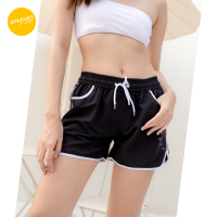 amyours on the beach กางเกงขาสั้นหญิง คุณภาพดี ผ้าไม่บาง แห้งไว ใส่ว่ายน้ำ รุ่น Womens Summer สี black