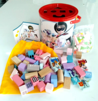 Kids Castle ของเล่นไม้ชุดสร้างปราสาทเจ้าชาย  66 PCS มีประป๋องพร้อมถุงผ้าและจิ๊กซอว์