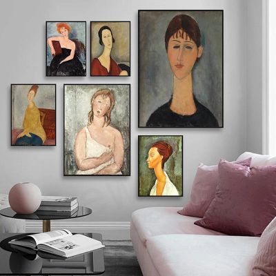Modern Amedeo Modigliani Best Canvas Painting Posters and Prints Wall Art Pictures for Living Room Home Wall Decoration Cuadros