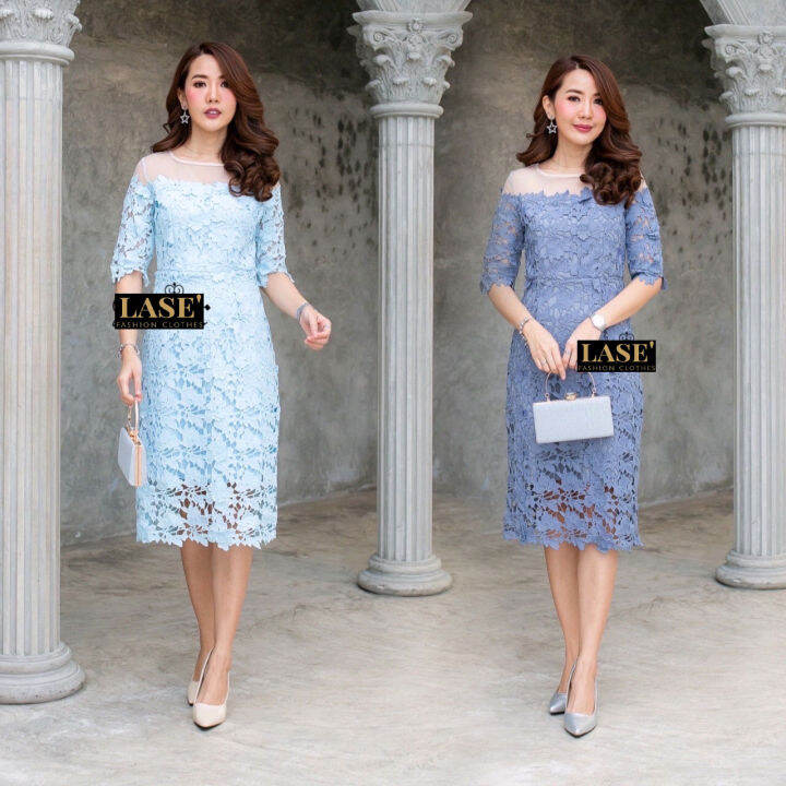 lase’ fashion ชุดเดรส Korea Style ลูกไม้เกรด Premium ที่สุด เนื้อแน่น ...