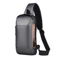 【CW】 Men Motorcycle bag travel Shoulder sports Chest Anti-theft password Crossbody USB Charging Messenger