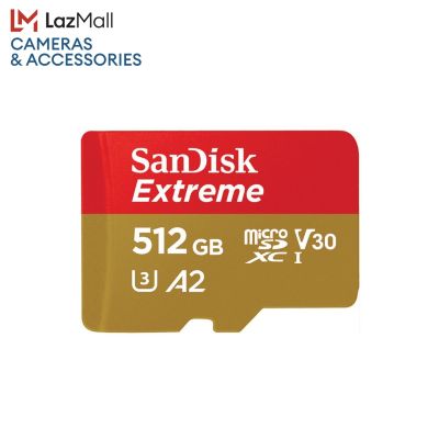 SanDisk Extreme microSDXC, SQXAV 512GB, V30, U3, C10, A2, UHS-I, 190MB/s R, 130MB/s ( SDSQXAV-512G-GN6MN ) ( เมมโมรี่การ์ด ไมโครเอสดี การ์ด )