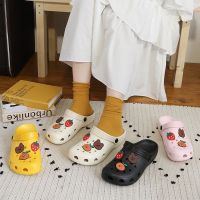 Slippers hole shoes summer cute young girl heart students ins net infrared baotou cool outdoor beach slippers