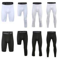 【CW】 Men Compression Base Layer Tight Shorts Sport 3/4 Cropped Pant Leggings Gym Basketball Exercise Cycling Trousers