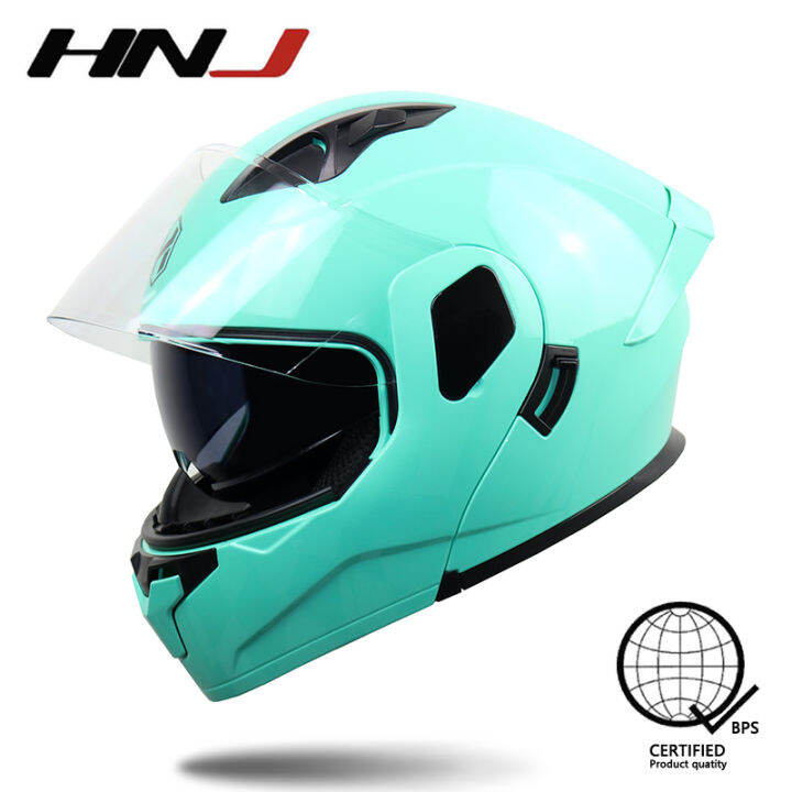 HNJ 937 Modular Helmet Men's Full Face Motorcycle Helmet Dual Visor Modular Open Women's Lazada PH