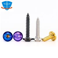 M4 M5 TC4 paduan Titanium Torx hexaloi soket Truss Pan Head dekorasi sepeda motor reparasi sekrup Self-tapping kuku Anti Maling