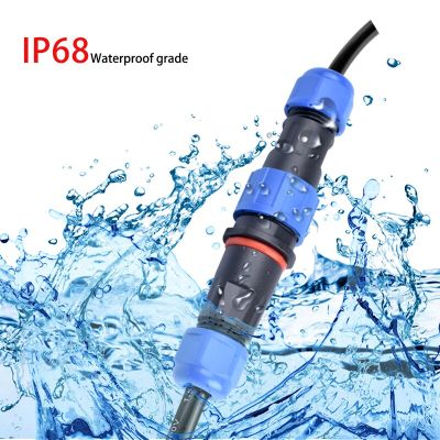 New Product LD12 IP68 Waterproof Connector Male Plug &amp; Female Socket 2 Pin Panel Mount Wire Cable Connector Aviation Plug Screw Connection