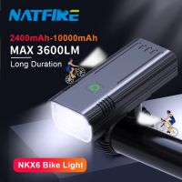 10000Mah 6-8จักรยานแอลอีดีไฟชาร์จusb 3600 Lumens ไฟหน้าจักรยานไฟฉายสว่างซุปเปอร์ไฟท้ายไฟหน้ารถจักรยานและหลัง