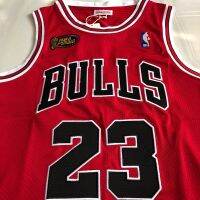 Spot parcel postJersey Embroidery Original 97-98 NBA Champion Chicago Bulls 23 Michael Full Density Basketball T-Shirts