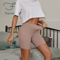 Flarixa Seamless Sports Shorts Womens Panties High Waist Tummy Hips Safety Pants Slim Shaping Underwear Ice Silk Boxer Briefs