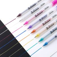 [HOT BYIIIXWKLOLJ 628] แฟลชปากกาหมึกเจลภาพวาดสีกลางปากกาเรืองแสงสีเมจิกปากกาสีน้ำสีสองสี