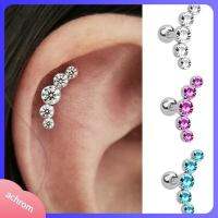 ACHROM 1Pcs แฟชั่น คริสตัล เจมส์ โอปอล 16G ต่างหูสตั๊ด กระดูกอ่อน Helix Tragus เจาะหู เครื่องประดับร่างกาย