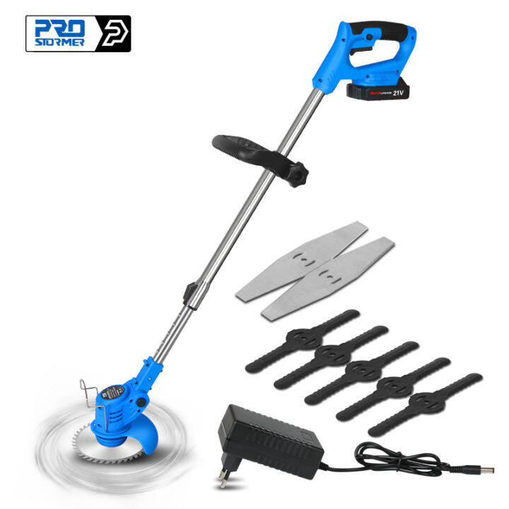 Electric Cordless 6 in Blade Grass Trimmer Lawn Mower Liion 21V