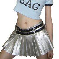 [COD] 90s Preppy Skirt Grunge Pleated Waist A-line Streetwear