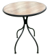 Round table indoor/outdoor size 60 x 60 x 75 cm. Wood color.