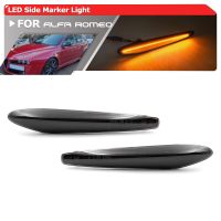 2x Smoked Front Amber Led License Plate Blinker Indicators Lights For Alfa Romeo 159 Typ 939 05-12 Boera 05-11 Spider 06-11