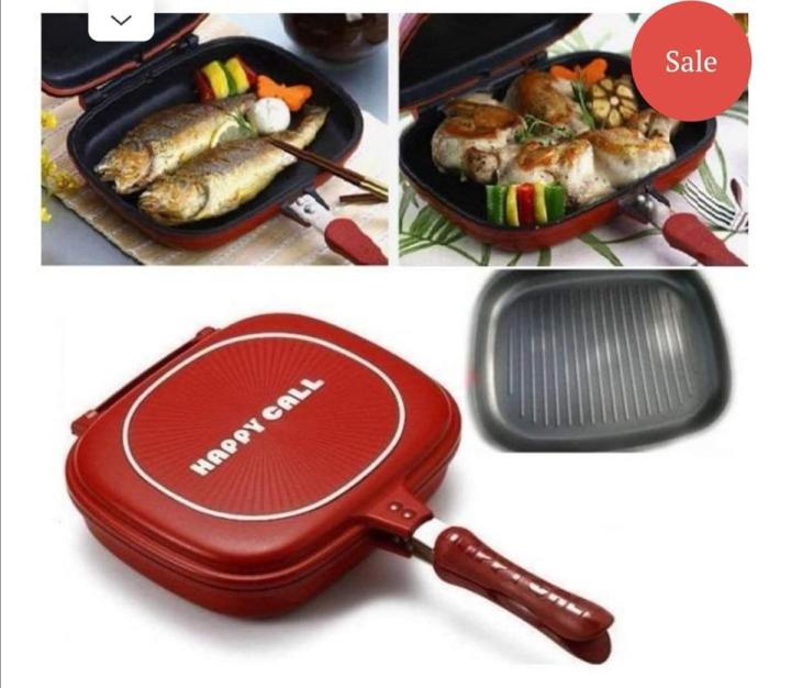 Double-sided Portable BBQ Grill Pan, Nonstick Double Omelette Pan