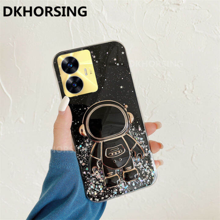 dkhorsing-ปลอกอ่อนแวววาวโปร่งใสสำหรับ-realme-c55nfc-c55พร้อมขายึดซิลิโคนเคสโทรศัพท์-realme-c55-nfc-2023ฝาหลัง-realmec55