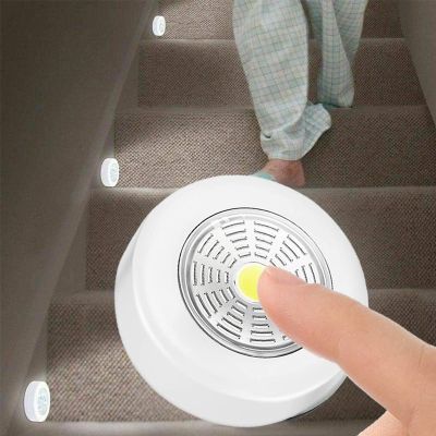 LED Night Light Battery Powered Wireless Wall Lamps for Bedroom Kitchen Bedside Toilet Closet Press Touch Switch Small Lights
