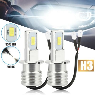 2X H3 Super Bright -LED Headlight Kit 100W 10000LM Fog DRL Bulbs 6000K White