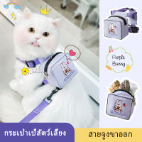 PETBABY สายจูงแมวสะพายหลังขนาดเล็ก สายจูงแมว สายรัดอก สายจูงสุนัข เชือกจูงสัตว์เลี้ยง หลายสี หลายไซส์  cat’s backpack COD เชียงใหม่ส่ง