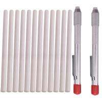 2 Pcs Soapstone Holders Round Soapstone Marker Soapstone Pen with 12 Pcs Refills for Welding Tools and Markers Removable