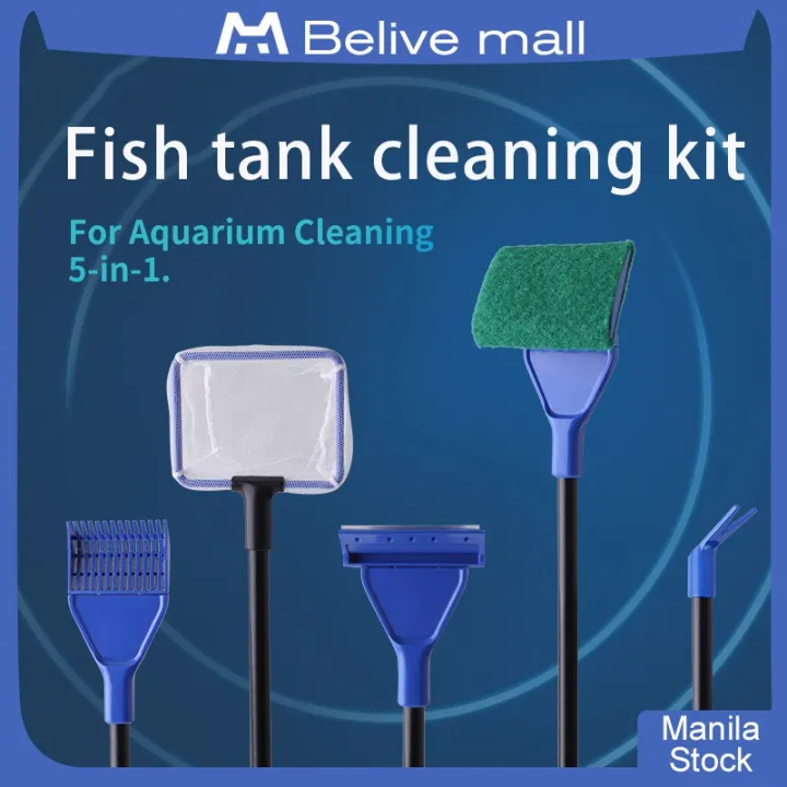 5 In 1 Aquarium Cleaning Tools Aquarium Cleaning Set Cleaning Brush Kit