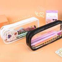 Women 39;s Cosmetic Bag Transparent Travel Accessories Makeup Zipper Waterproof for Girl Student PVC Brush Pencil Case Pouch