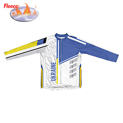 Classic Retro Ukraine Mens Pro Team Cycling Jersey Winter Thermal Fleece MTB Road Bicycle Bike Clothing Ciclismo Maillot