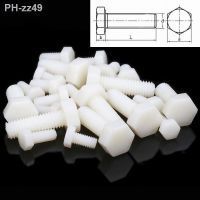 White Nylon Hexagonal Screw Metric Threaded Hex Head Screw Plastic Insulated Bolt M3 M4 M5 M6 M8 M10 M12