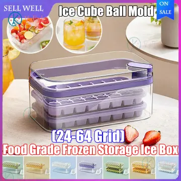 Ice Cube Mold Block Large-capacity Press Ice Grid Silicone Mini