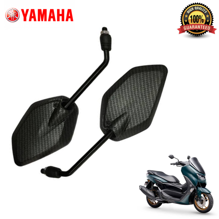 YAMAHA NMAX MOTORCYCLE SIDE MIRROR CARBON LONG STEM BLACK MOTOR