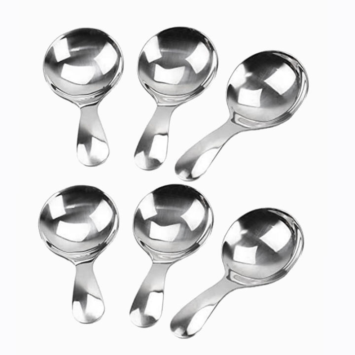 6-pcs-stainless-steel-short-handle-spoons-mini-salt-spoons-condiments-spoon-dessert-spoon-tea-coffee-spoons-silver