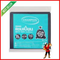 ถุงขยะหนา CHAMPION 30X40 นิ้ว 10 ใบ สีดำTHICK GARBAGE BAGS 30X40IN BLACK 10PCS **มีบริการชำระเงินปลายทาง**